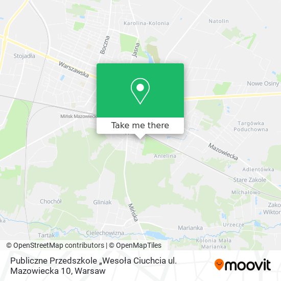 Publiczne Przedszkole „Wesoła Ciuchcia ul. Mazowiecka 10 map