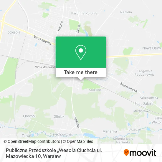 Publiczne Przedszkole „Wesoła Ciuchcia ul. Mazowiecka 10 map
