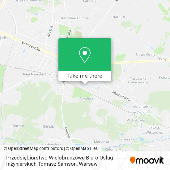 Przedsiębiorstwo Wielobranżowe Biuro Usług Inżynierskich Tomasz Samson map