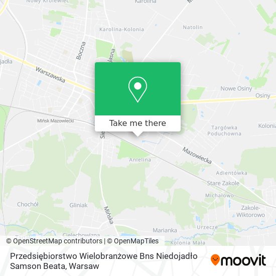 Przedsiębiorstwo Wielobranżowe Bns Niedojadło Samson Beata map