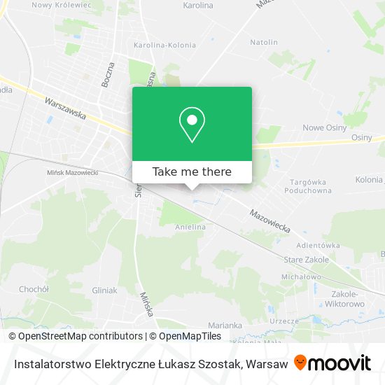 Instalatorstwo Elektryczne Łukasz Szostak map