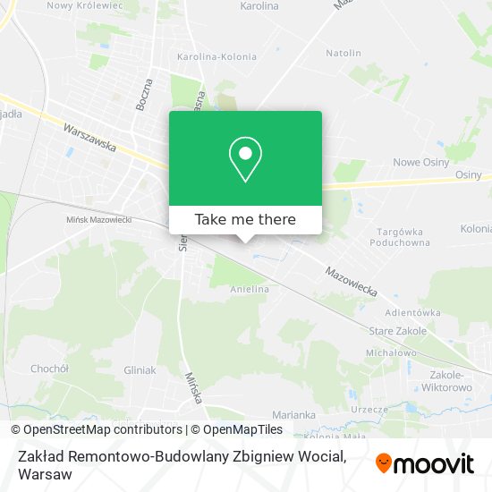 Zakład Remontowo-Budowlany Zbigniew Wocial map