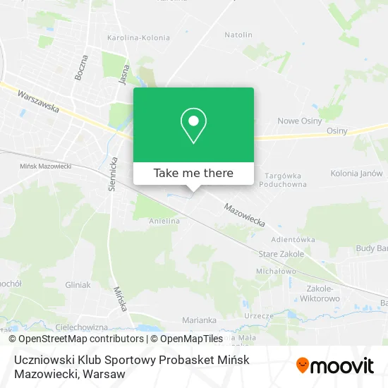 Uczniowski Klub Sportowy Probasket Mińsk Mazowiecki map