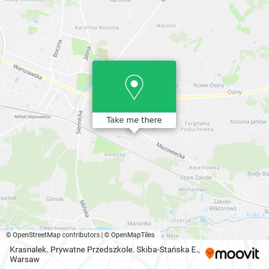 Krasnalek. Prywatne Przedszkole. Skiba-Stańska E. map