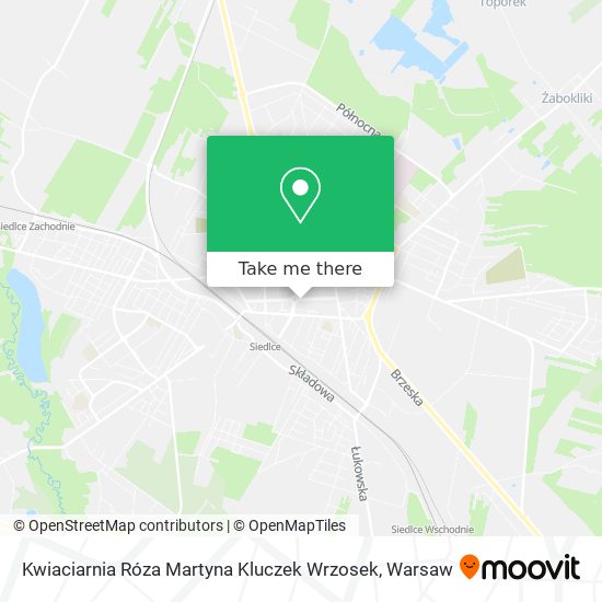 Kwiaciarnia Róza Martyna Kluczek Wrzosek map