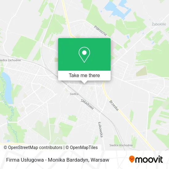 Firma Usługowa - Monika Bardadyn map