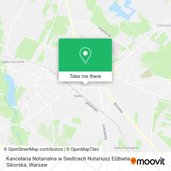 Kancelaria Notarialna w Siedlcach Notariusz Elżbieta Sikorska map