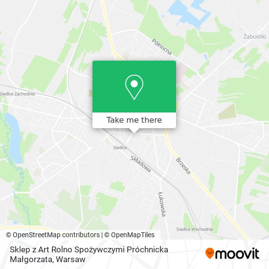 Sklep z Art Rolno Spożywczymi Próchnicka Małgorzata map