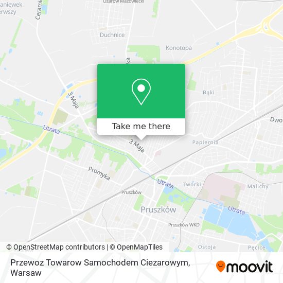 Przewoz Towarow Samochodem Ciezarowym map