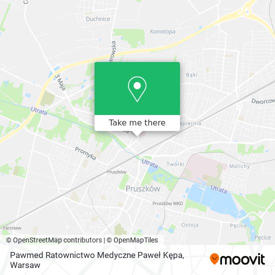 Pawmed Ratownictwo Medyczne Paweł Kępa map