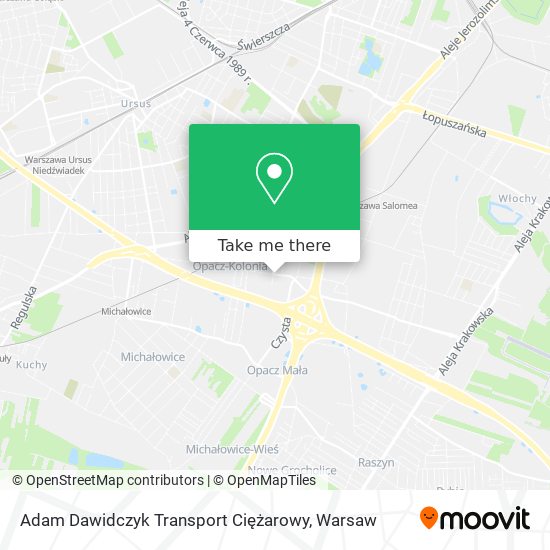 Adam Dawidczyk Transport Ciężarowy map