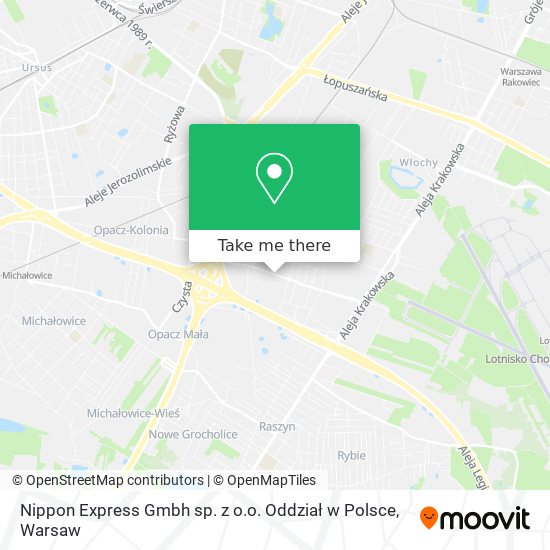 Карта Nippon Express Gmbh sp. z o.o. Oddział w Polsce