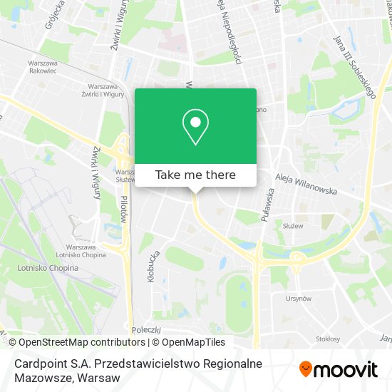 Cardpoint S.A. Przedstawicielstwo Regionalne Mazowsze map