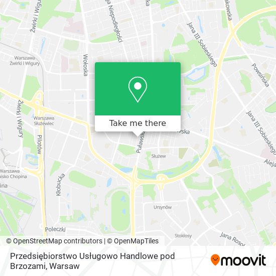 Przedsiębiorstwo Usługowo Handlowe pod Brzozami map