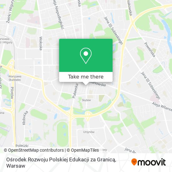 Ośrodek Rozwoju Polskiej Edukacji za Granicą map