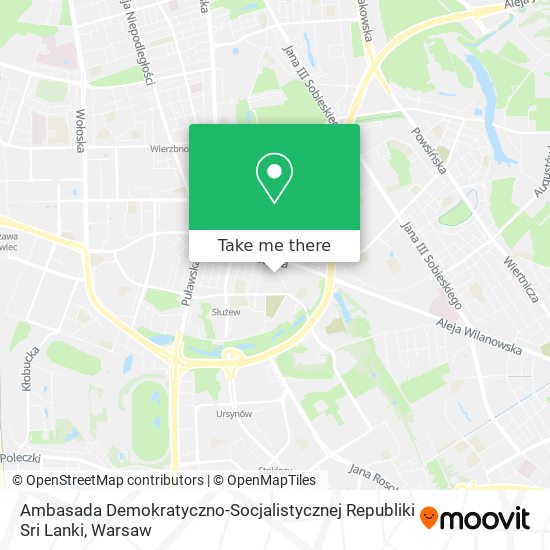 Ambasada Demokratyczno-Socjalistycznej Republiki Sri Lanki map