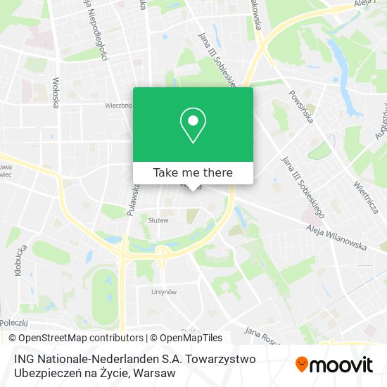 ING Nationale-Nederlanden S.A. Towarzystwo Ubezpieczeń na Życie map