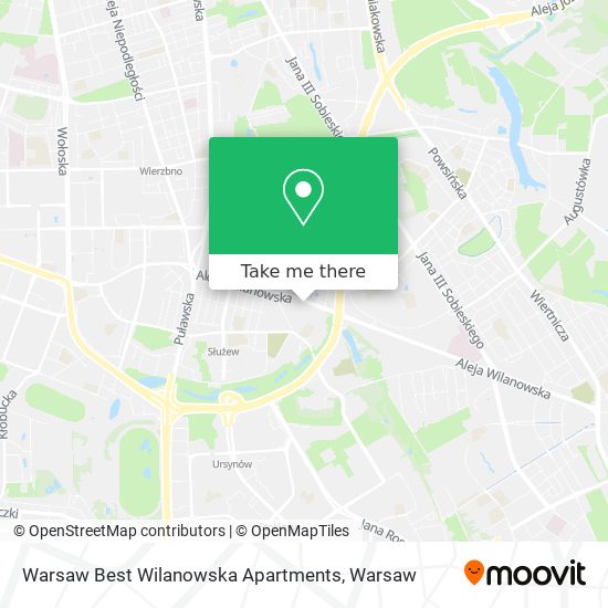 Warsaw Best Wilanowska Apartments map