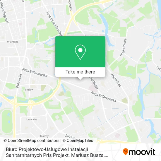 Карта Biuro Projektowo-Usługowe Instalacji Sanitarnitarnych Pris Projekt. Mariusz Busza