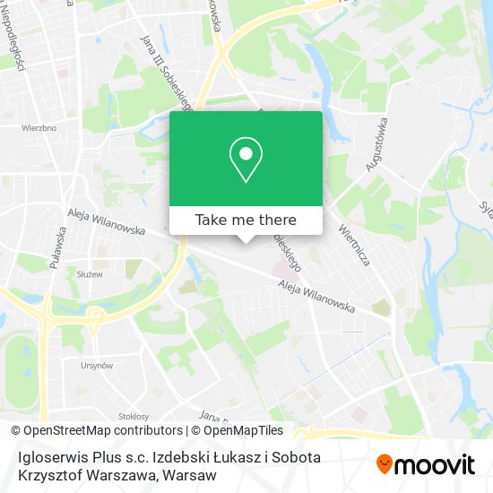 Карта Igloserwis Plus s.c. Izdebski Łukasz i Sobota Krzysztof Warszawa