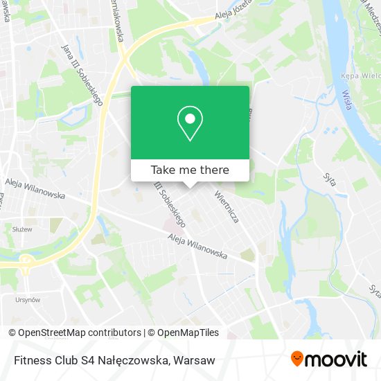 Fitness Club S4 Nałęczowska map