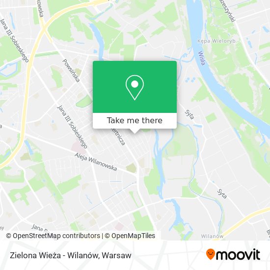 Zielona Wieża - Wilanów map