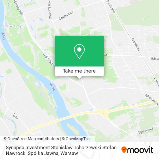 Synapsa Investment Stanisław Tchorzewski Stefan Nawrocki Spółka Jawna map