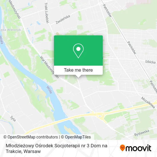 Młodzieżowy Ośrodek Socjoterapii nr 3 Dom na Trakcie map