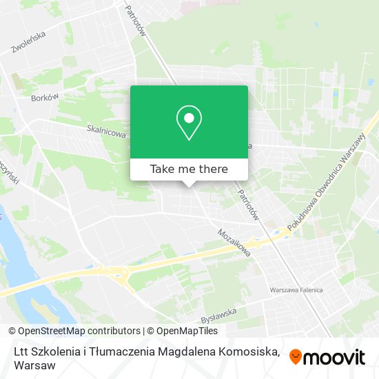 Карта Ltt Szkolenia i Tłumaczenia Magdalena Komosiska