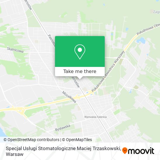 Specjal Usługi Stomatologiczne Maciej Trzaskowski map