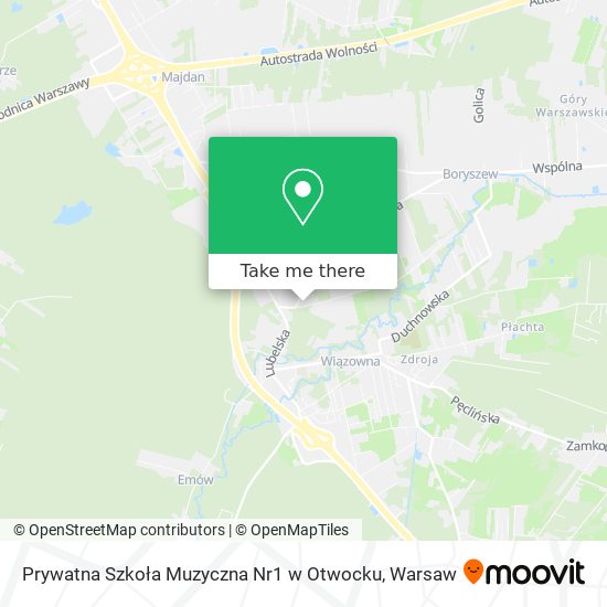 Prywatna Szkoła Muzyczna Nr1 w Otwocku map