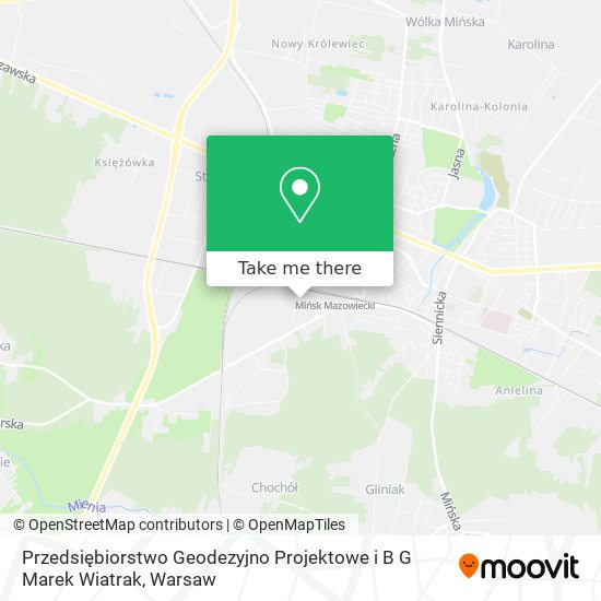 Przedsiębiorstwo Geodezyjno Projektowe i B G Marek Wiatrak map