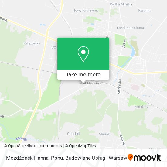 Możdżonek Hanna. Pphu. Budowlane Usługi map