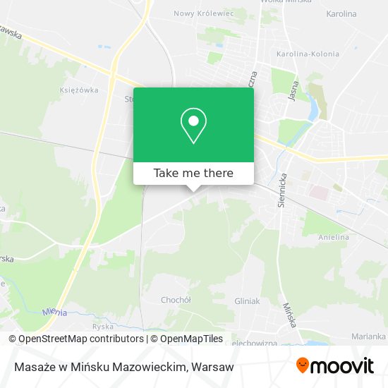 Masaże w Mińsku Mazowieckim map