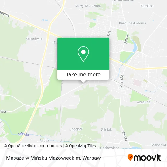 Masaże w Mińsku Mazowieckim map
