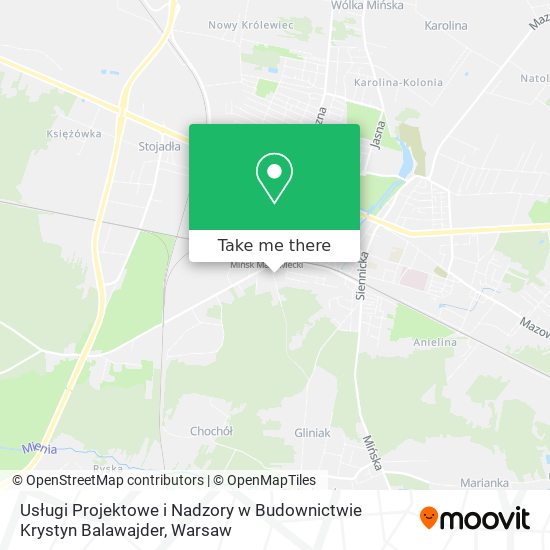 Usługi Projektowe i Nadzory w Budownictwie Krystyn Balawajder map