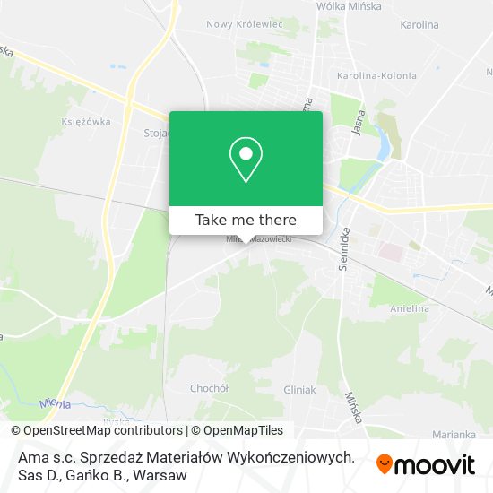 Ama s.c. Sprzedaż Materiałów Wykończeniowych. Sas D., Gańko B. map