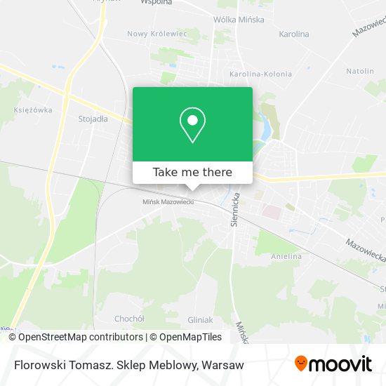 Florowski Tomasz. Sklep Meblowy map