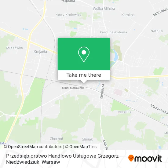 Карта Przedsiębiorstwo Handlowo Usługowe Grzegorz Niedźwiedziuk