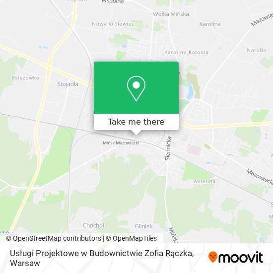 Карта Usługi Projektowe w Budownictwie Zofia Rączka