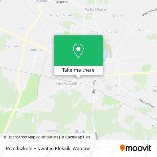 Przedszkole Prywatne Kleksik map