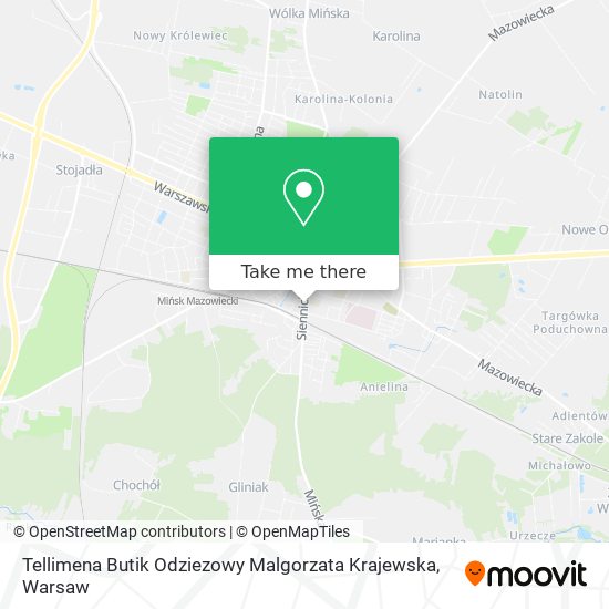 Tellimena Butik Odziezowy Malgorzata Krajewska map