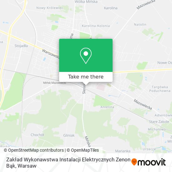 Карта Zakład Wykonawstwa Instalacji Elektrycznych Zenon Bąk