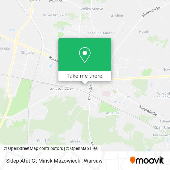 Sklep Atut Gt Mińsk Mazowiecki map