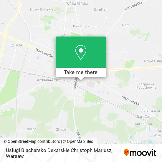 Usługi Blacharsko Dekarskie Christoph Mariusz map