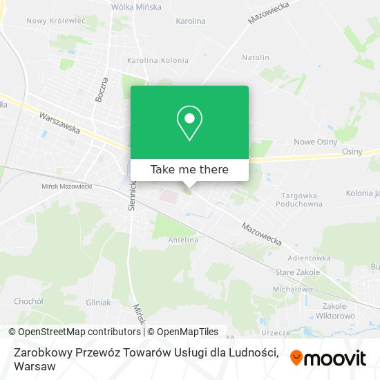 Zarobkowy Przewóz Towarów Usługi dla Ludności map