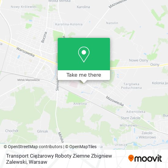 Карта Transport Ciężarowy Roboty Ziemne Zbigniew Zalewski