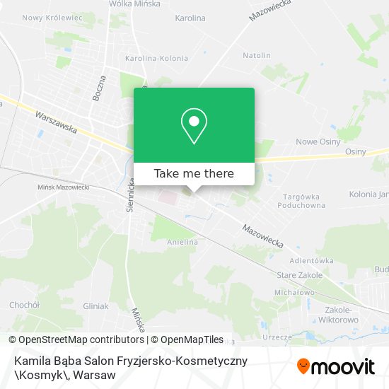 Kamila Bąba Salon Fryzjersko-Kosmetyczny \Kosmyk\ map