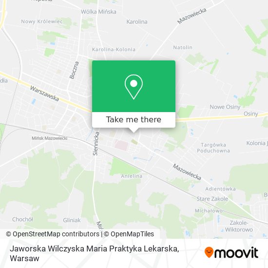 Jaworska Wilczyska Maria Praktyka Lekarska map