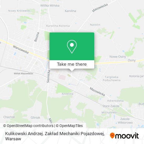 Kulikowski Andrzej. Zakład Mechaniki Pojazdowej map